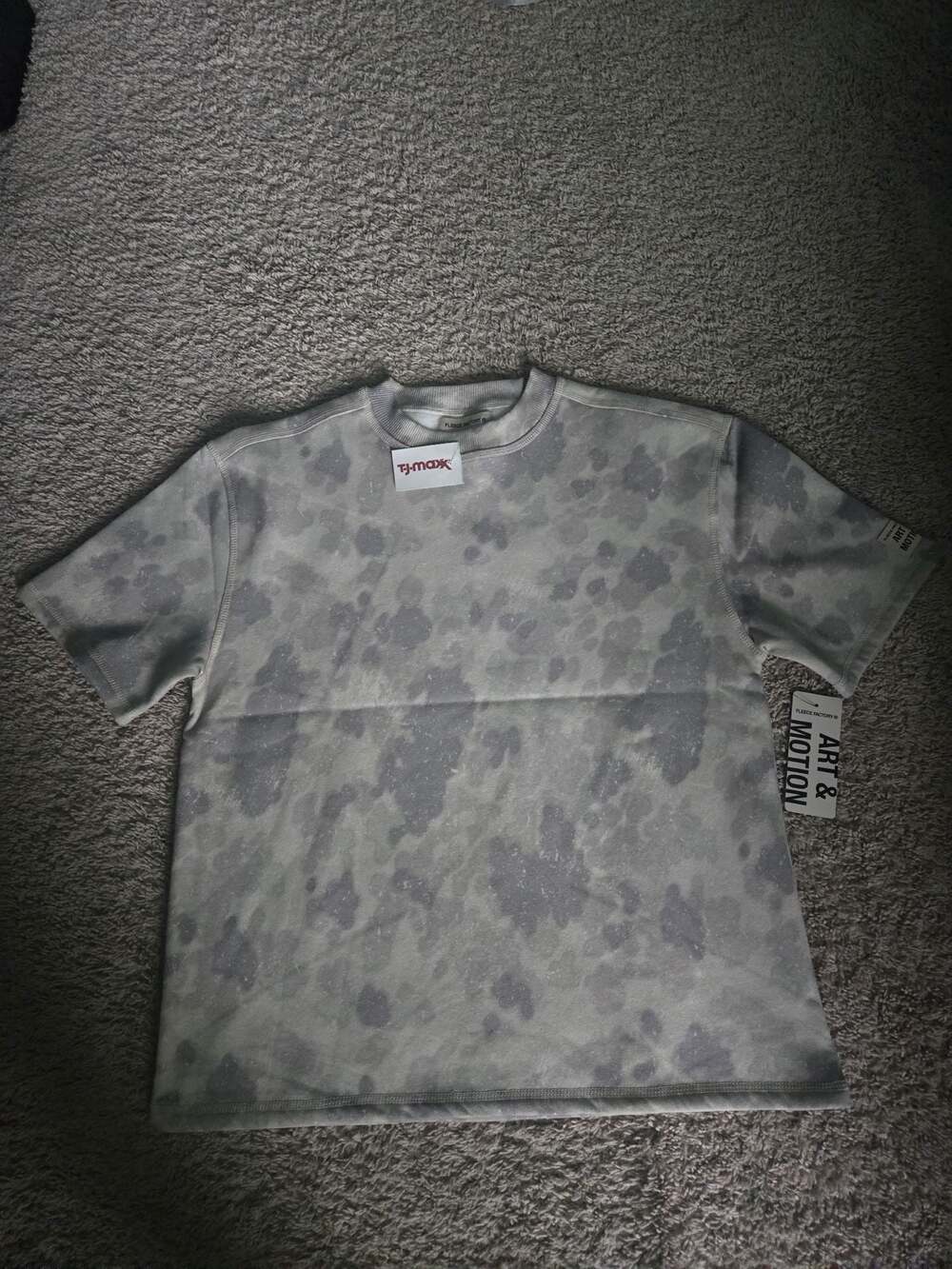 Fleece Factory Art & Motion Tie-Dye Short Sleeve T-Shirt Grey M